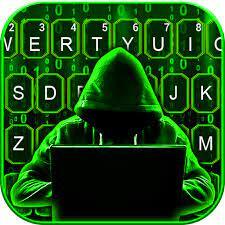 Neon Matrix Hacker Keyboard