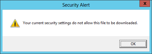 Fixed Your Current Security Settings