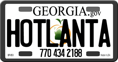 HOTLanta - Atlanta Georgia License Plate