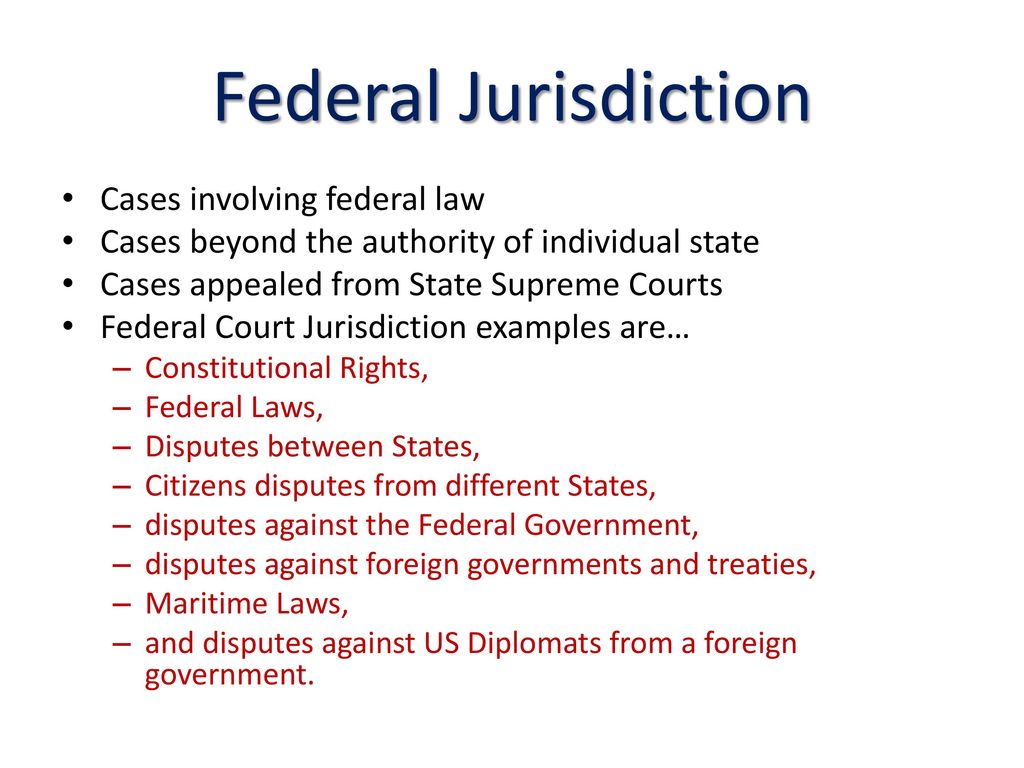 Federal Jurisdiction - Cases Involving Federal Law