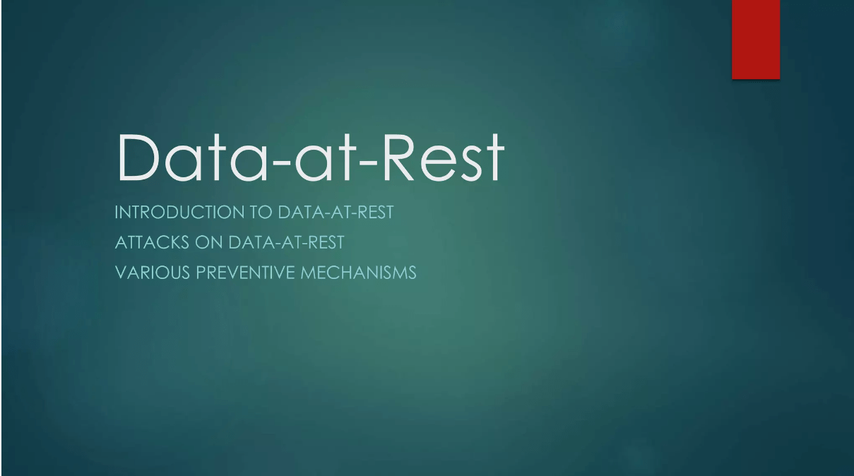 Data At Rest - DAR
